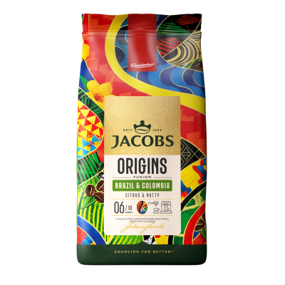 Jacobs Origins Brazil & Colombia на зърна 1 кг